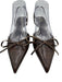 Zara Shoe Size 39 Dark Brown Leather Pointed Toe Bow Detail Slingback Pumps Dark Brown / 39