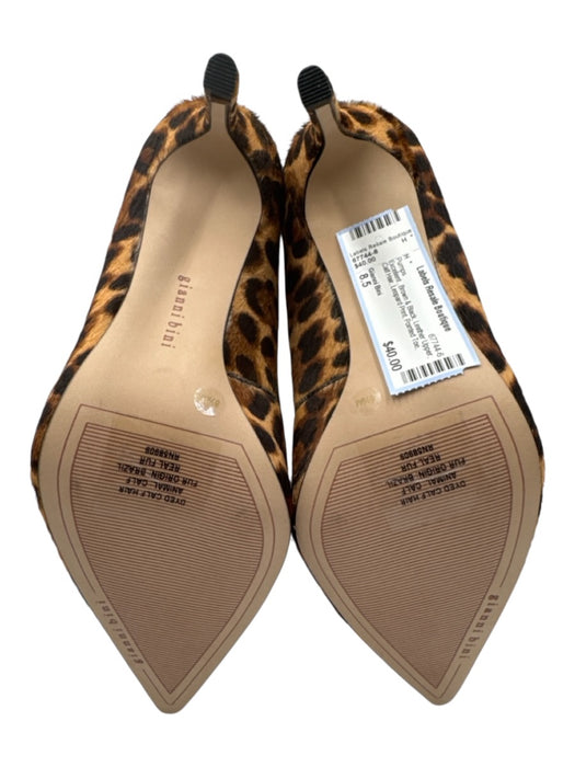 Gianni Bini Shoe Size 8.5 Brown & Black Leather Upper Calf Hair Stiletto Pumps Brown & Black / 8.5