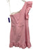 Lilly Pulitzer Size 2 Pink & White Cotton Blend One Sleeve Striped Ruffle Dress Pink & White / 2