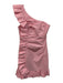 Lilly Pulitzer Size 2 Pink & White Cotton Blend One Sleeve Striped Ruffle Dress Pink & White / 2