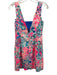 Lilly Pulitzer Size 0 Pink, Blue, White Cotton Mini Sleeveless Deep V Dress Pink, Blue, White / 0