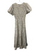 Cleobella Size S White, Brown, Beige Cotton Short Puff Sleeve Paisley Dress White, Brown, Beige / S