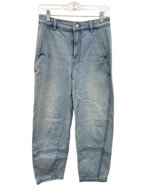 Everlane Size 26 Light Wash Cotton Denim Zip Fly High Rise Barrel Leg Jeans Light Wash / 26