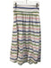 Lake Size M Green, Pink, Blue Cotton Short Sleeve Striped Midi Skirt Set Green, Pink, Blue / M
