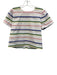 Lake Size M Green, Pink, Blue Cotton Short Sleeve Striped Midi Skirt Set Green, Pink, Blue / M