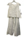 Dissh Size 2 White Linen Sleeveless Wide Leg Flare Hem Pant Set White / 2