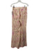 Alexis Size S Pink & Cream Linen Puff 3/4 Sleeve Abstract Print Buttons Pant Set Pink & Cream / S