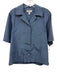 COS Size XS Slate Blue Polyester Short Sleeve Snaps Collar Top Slate Blue / XS