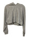 Beyond Yoga Size S Gray Long Sleeve Rib Knit Hood Crop Sweater Gray / S