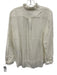 J Crew Size S White Cupro Blend Long Sleeve Ruffle Edging Button Up Top White / S