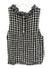 J Crew Size XS Black & White Linen Sleeveless Gingham Ruffle collar Top Black & White / XS