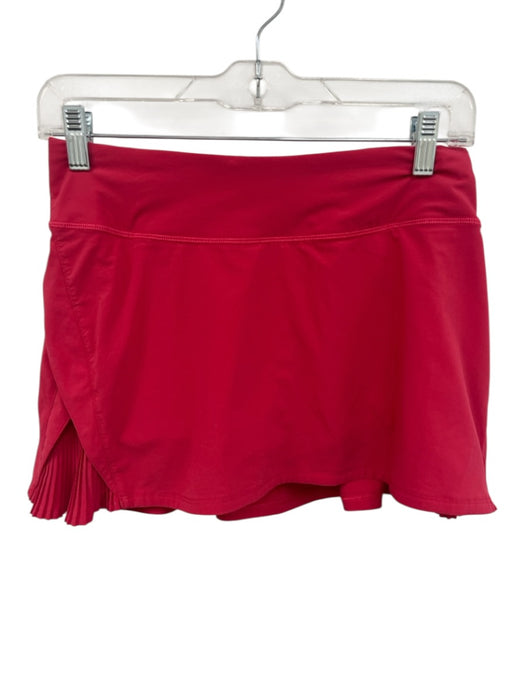 Lululemon Size 4 Red Nylon Elastic Waist Accordion Pleat Midrise Skort Skirt Red / 4