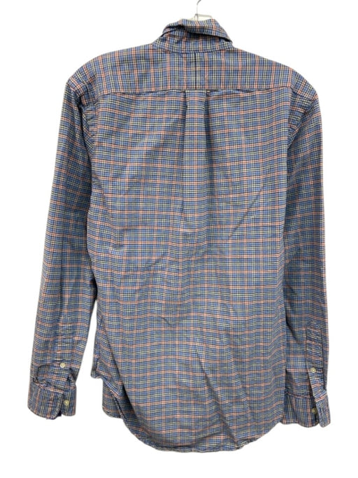 Ralph Lauren Size S Blue & Orange Cotton Plaid Oxford Men's Long Sleeve Shirt Blue & Orange / S