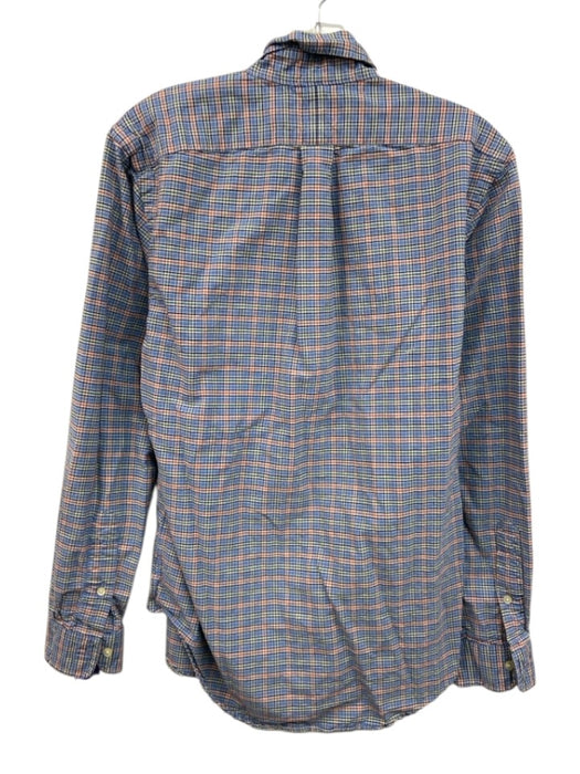 Ralph Lauren Size S Blue & Orange Cotton Plaid Oxford Men's Long Sleeve Shirt Blue & Orange / S