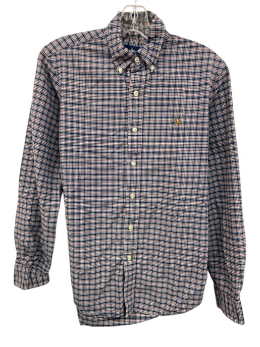 Ralph Lauren Size S Navy & Purple Cotton Plaid Oxford Men's Long Sleeve Shirt Navy & Purple / S