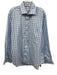 Peter Millar Size XL White & Blue Synthetic Plaid Button Up Long Sleeve Shirt White & Blue / XL