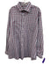 Peter Millar Size XL Red & Blue Cotton Plaid Button Up Men's Long Sleeve Shirt Red & Blue / XL
