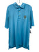 Peter Millar Size L Light blue Synthetic Solid Polo Athleisure Short Sleeve Light blue / L