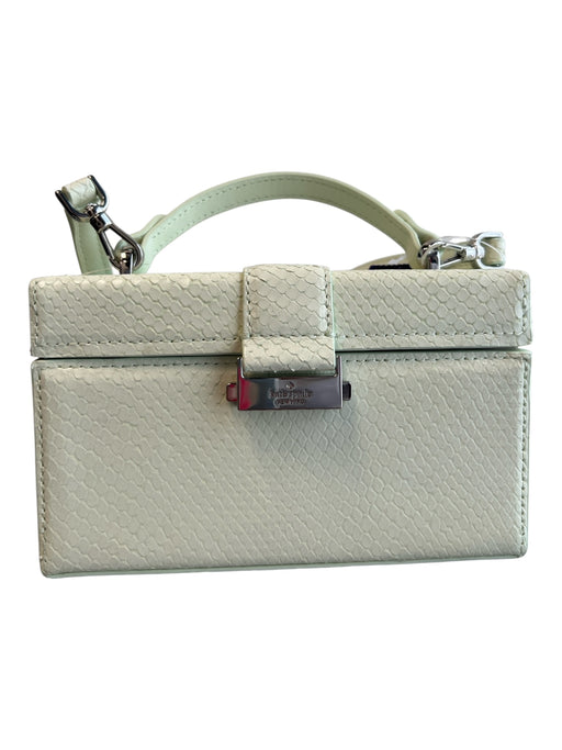 Kate Spade Pale Green Leather Reptile Embossed Silver Hardware Crossbody Bag Pale Green / Mini