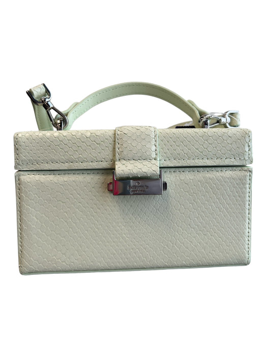 Kate Spade Pale Green Leather Reptile Embossed Silver Hardware Crossbody Bag Pale Green / Mini