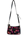 Kate Spade Black & Pink Leather Gold hardware Floral Embellishments Bag Black & Pink / S