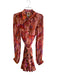 Farm Rio Size Medium Peach, Orange & Multi Belted Slip Included Dress Peach, Orange & Multi / Medium