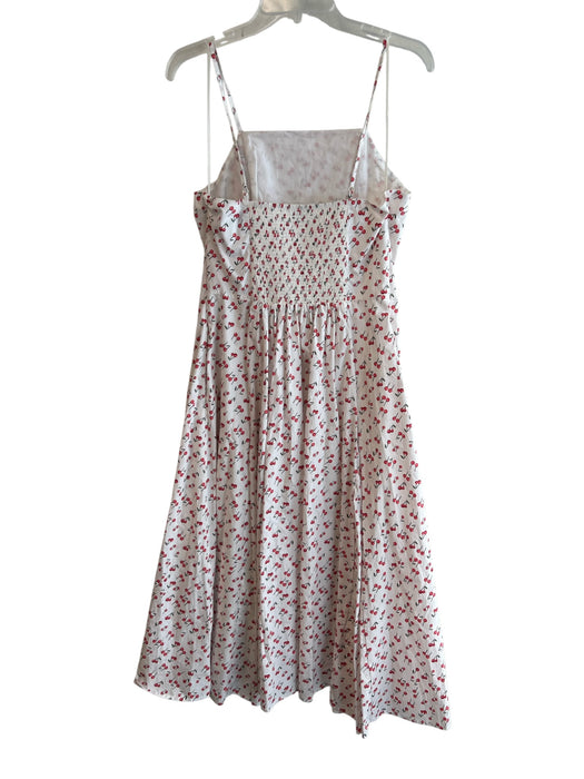 On-34th Size Medium White & Red Cotton Lined Adjustable spaghetti straps Dress White & Red / Medium