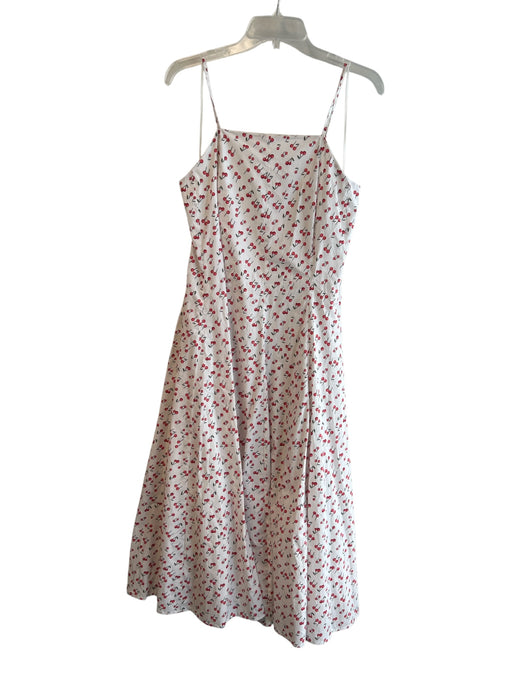 On-34th Size Medium White & Red Cotton Lined Adjustable spaghetti straps Dress White & Red / Medium