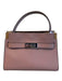 Tory Burch Light Mauve Leather Silver Hardware Top Handle Trapezoid Bag Light Mauve / Petit