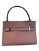 Tory Burch Light Mauve Leather Silver Hardware Top Handle Trapezoid Bag Light Mauve / Petit