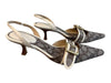 Coach Shoe Size 8.5 Brown & Cream Canvas & Leather Slingbacks Pump Shoes Brown & Cream / 8.5