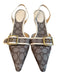 Coach Shoe Size 8.5 Brown & Cream Canvas & Leather Slingbacks Pump Shoes Brown & Cream / 8.5