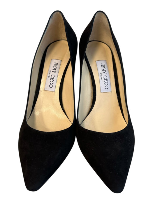 Jimmy Choo Shoe Size 39 Black Suede Pointed Toe High Heel Pump Shoes Black / 39