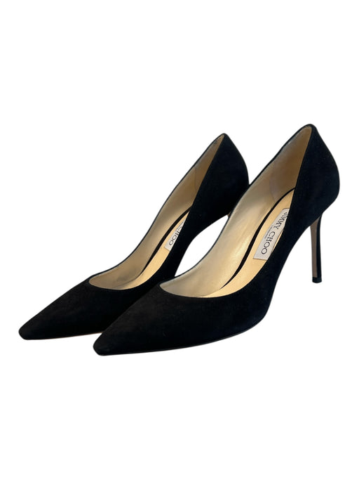 Jimmy Choo Shoe Size 39 Black Suede Pointed Toe High Heel Pump Shoes Black / 39