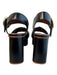 See By Chloe Shoe Size 38 Black Leather Gold Buckle Criss Cross Platform Shoes Black / 38