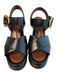See By Chloe Shoe Size 38 Black Leather Gold Buckle Criss Cross Platform Shoes Black / 38
