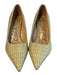 Sam Edelman Shoe Size 8.5 Green Fabric Pointed Toe Mid Heel Pump Textured Shoes Green / 8.5