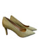 Sam Edelman Shoe Size 8.5 Green Fabric Pointed Toe Mid Heel Pump Textured Shoes Green / 8.5