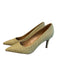 Sam Edelman Shoe Size 8.5 Green Fabric Pointed Toe Mid Heel Pump Textured Shoes Green / 8.5