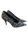 Coach Shoe Size 9 Black Fabric Sparkle Pointed Toe Mid Heel Pump Shoes Black / 9