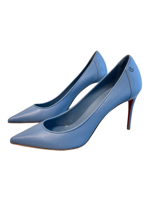 Christian Louboutin Shoe Size 40 Blue Leather Pointed Toe High Heel Pump Shoes Blue / 40