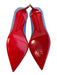 Christian Louboutin Shoe Size 40 Blue Leather Pointed Toe High Heel Pump Shoes Blue / 40