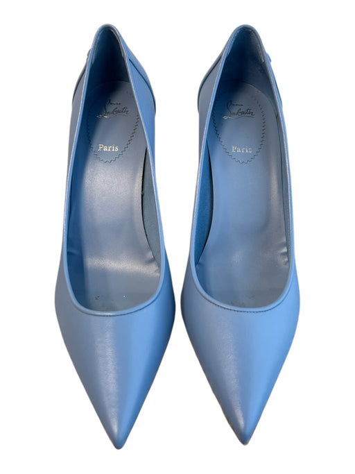 Christian Louboutin Shoe Size 40 Blue Leather Pointed Toe High Heel Pump Shoes Blue / 40