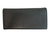 Salvatore Ferragamo Black Leather Gold hardware Snap Flap Closure Lined Wallets Black