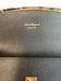 Salvatore Ferragamo Black Leather Gold hardware Snap Flap Closure Lined Wallets Black
