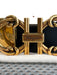 Salvatore Ferragamo Black Leather Gold hardware Logo Belts Black / Medium