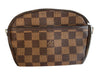Louis Vuitton Brown Leather Top Zipper Crossbody Logo front pocket Bag Brown / Small