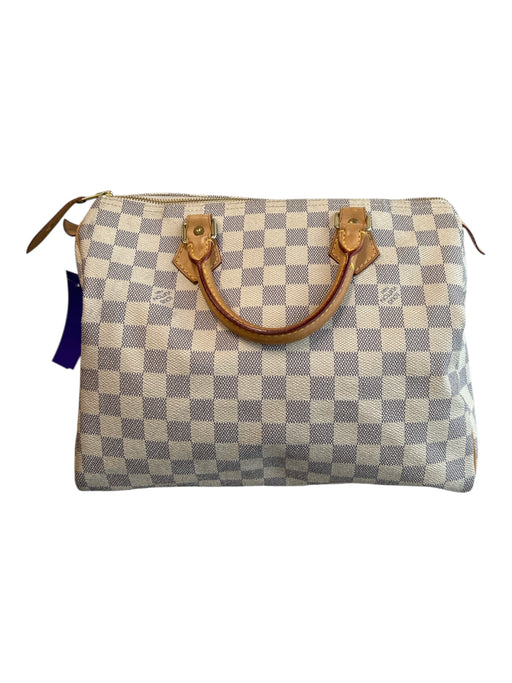 Louis Vuitton Cream Leather Logo Top Handle Top Zip Gold Hardware Bag Cream / Medium