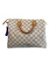 Louis Vuitton Cream Leather Logo Top Handle Top Zip Gold Hardware Bag Cream / Medium