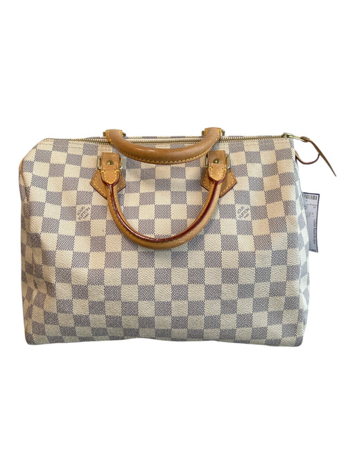 Louis Vuitton Cream Leather Logo Top Handle Top Zip Gold Hardware Bag Cream / Medium